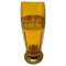 Art Deco Carlsbad Amber Glass Vase on Metal Foot from Moser & Söhne, 1930, Image 1