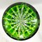 Jarrón bohemio grande de cristal verde brillante, 1930, Imagen 7