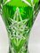 Large Bohemian Vase in Bright Green Crystal, 1930 4