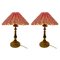 Art Nouveau French Table Lamps in Brass and Matt Gilt Finish, 1925, Set of 2, Image 1