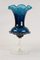 Dunkelblaue Mid-Century Murano Glasvase, Italien, 1960er 6