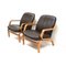 Vintage Danish Armchairs with Leather Upholstery, 1970s, Set of 2 2
