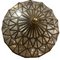 Vintage Ceiling Lamp in Brass and Glass, Spain, 1980s 2