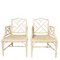 20th Century Chinese Chippendale Faux Bambo Chairs, Set of 2 1