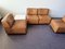 Patinated Ds-15 4-Element Leather Sofa for de Sede, Switzerland, 1970s, Set of 4 11