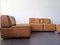 Patinated Ds-15 4-Element Leather Sofa for de Sede, Switzerland, 1970s, Set of 4 10