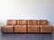 Patinated Ds-15 4-Element Leather Sofa for de Sede, Switzerland, 1970s, Set of 4 1