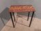Base Iron and Brass Table in Ricted Red Marble Top, 1950s 1