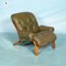 Fauteuil Mid-Century en Cuir Vert par Rybo Rykken Norway pour Rybo Rykken & Co, 1960s 1