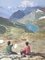 D. Bédard, Au pied de la tour Sallière, Lac de Barberine et Massif du Mont-blanc, Oil on Canvas, Framed 2