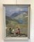D. Bédard, Au pied de la tour Sallière, Lac de Barberine et Massif du Mont-blanc, Oil on Canvas, Framed 1