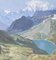 D. Bédard, Au pied de la tour Sallière, Lac de Barberine et Massif du Mont-blanc, Oil on Canvas, Framed 5