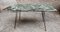 Table with Iron Base in Brass Tree Green Alps Marble Top, 1950s 1