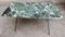Mesa con base de hierro y tablero de mármol de los Alpes verdes de latón, años 50, Imagen 4