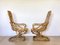 Wicker & Bamboo Armchairs, 1970s, Set of 2 3