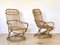 Fauteuils en Osier et Bambou, 1970s, Set de 2 2