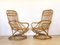 Fauteuils en Osier et Bambou, 1970s, Set de 2 1