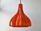 Flower Shaped Orange Glass Pendant Lamp by Peill & Putzler, Germany, 1970s 2