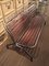 Mid-Century French Industrial Metal and Wood Folding Bench, Image 3