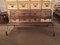 Mid-Century French Industrial Metal and Wood Folding Bench, Image 2