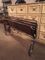 Mid-Century French Industrial Metal and Wood Folding Bench, Image 4