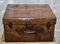 Antique Leather Travel Trunk by W. Houghton, 1880s, Image 1