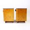 Czechoslovakian Two Bedside Tables in Wood and Glass, 1940s, Set of 2, Image 8