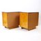 Czechoslovakian Two Bedside Tables in Wood and Glass, 1940s, Set of 2, Image 7