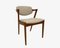 Danish Model 42 Chair in Oak and Cream Wool by Kai Kristiansen, 1960s 1