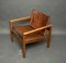 Vintage Safari Lounge Chair in Brazilian Rosewood by Michel Arnoult, 1960s 1