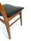 Danish Black Vinyl Dining Chairs in Teak and Beech from Farstrup Møbler, 1960s, Set of 6 8