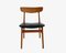 Danish Black Vinyl Dining Chairs in Teak and Beech from Farstrup Møbler, 1960s, Set of 6 2