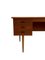Danish Curved Teak Writing Desk with Recessed Handles, 1960s 5