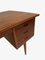Danish Curved Teak Writing Desk with Recessed Handles, 1960s 11