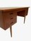 Danish Curved Teak Writing Desk with Recessed Handles, 1960s 3