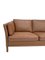 Danish Three-Seater Sofa in Tan Brown Leather, 1960s 13