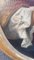 Portrait Ovale de Dame à l'Éventail, 18ème Siècle, Huile sur Toile, Encadrée 4