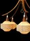 Five-Armed Ceiling Lamp in Teak with Wrapped Shades, 1960s 13