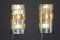 Mid-Century Blue, Grey and Gold Murano Glass Sconces, 2000, Set of 2 4