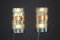 Mid-Century Blue, Grey and Gold Murano Glass Sconces, 2000, Set of 2 5