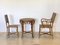Gartenstühle & Beistelltisch aus Korbgeflecht aus dem späten 19. Jh. im Stil von Perret Et Vibbrt, 3er Set 4