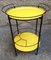 Trolley in Brass & Double Yellow Lacquered Iron with Bottle Holder, 1960s, Image 3