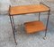 Magazine Trolley in Iron & Wooden Shelves, 1960s, Image 1