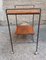 Magazine Trolley in Iron & Wooden Shelves, 1960s 3