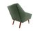 Danish Armchair in Dark Green Wool and Teak, 1960s 8