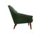 Danish Armchair in Dark Green Wool and Teak, 1960s 5