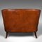 Antique English Edwardian Leather Button Back 2-Seater Sofa, 1890s 5