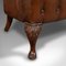 Antique English Edwardian Leather Button Back 2-Seater Sofa, 1890s 12