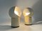 Italian Space Age Sfera Notte Lamps by Gigaplast, 1970s, Set of 2 3
