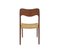 Mid-Century Danish Model 71 Chairs in Teak and Paper Cord by Niels Møller, 1950s, Set of 6 14